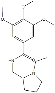 N-[(1-ethyl-2-pyrrolidinyl)methyl]-3,4,5-trimethoxybenzamide Struktur