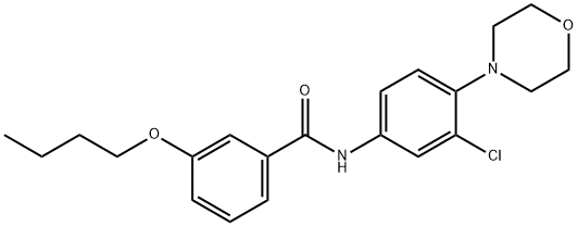 3-butoxy-N-[3-chloro-4-(4-morpholinyl)phenyl]benzamide Struktur