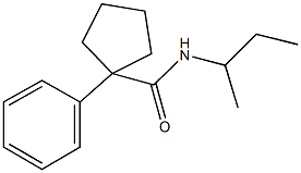 N-(sec-butyl)-1-phenylcyclopentanecarboxamide Struktur