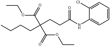 diethyl 2-butyl-2-[3-(2-chloroanilino)-3-oxopropyl]malonate Struktur