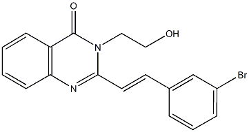 2-[2-(3-bromophenyl)vinyl]-3-(2-hydroxyethyl)-4(3H)-quinazolinone Struktur