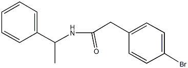 2-(4-bromophenyl)-N-(1-phenylethyl)acetamide Struktur