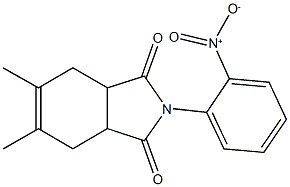 2-{2-nitrophenyl}-5,6-dimethyl-3a,4,7,7a-tetrahydro-1H-isoindole-1,3(2H)-dione Struktur