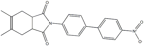 2-{4'-nitro[1,1'-biphenyl]-4-yl}-5,6-dimethyl-3a,4,7,7a-tetrahydro-1H-isoindole-1,3(2H)-dione Struktur