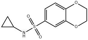 N-cyclopropyl-2,3-dihydro-1,4-benzodioxine-6-sulfonamide Struktur