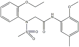 2-[2-ethoxy(methylsulfonyl)anilino]-N-(2-methoxy-5-methylphenyl)acetamide Struktur