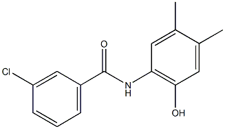 3-chloro-N-(2-hydroxy-4,5-dimethylphenyl)benzamide Struktur