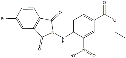 ethyl 4-[(5-bromo-1,3-dioxo-1,3-dihydro-2H-isoindol-2-yl)amino]-3-nitrobenzoate Struktur