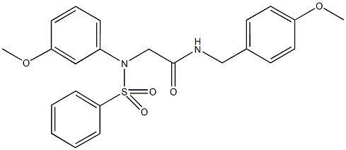 N-(4-methoxybenzyl)-2-[3-methoxy(phenylsulfonyl)anilino]acetamide Struktur