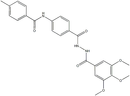 4-methyl-N-(4-{[2-(3,4,5-trimethoxybenzoyl)hydrazino]carbonyl}phenyl)benzamide Struktur