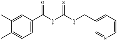 N-(3,4-dimethylbenzoyl)-N'-(3-pyridinylmethyl)thiourea Struktur