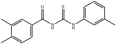 N-(3,4-dimethylbenzoyl)-N'-(3-methylphenyl)thiourea Struktur