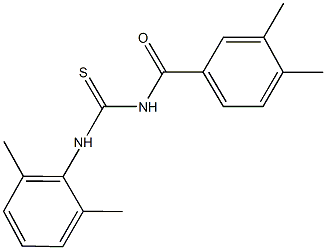 N-(3,4-dimethylbenzoyl)-N'-(2,6-dimethylphenyl)thiourea Struktur