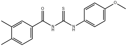 N-(3,4-dimethylbenzoyl)-N'-(4-methoxyphenyl)thiourea Struktur