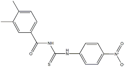 N-(3,4-dimethylbenzoyl)-N'-{4-nitrophenyl}thiourea Struktur