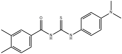 N-[4-(dimethylamino)phenyl]-N'-(3,4-dimethylbenzoyl)thiourea Struktur