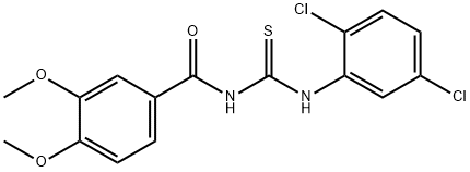 N-(2,5-dichlorophenyl)-N'-(3,4-dimethoxybenzoyl)thiourea Struktur