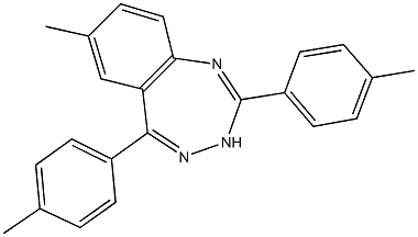 7-methyl-2,5-bis(4-methylphenyl)-3H-1,3,4-benzotriazepine Struktur