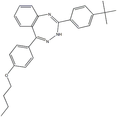 butyl 4-[2-(4-tert-butylphenyl)-3H-1,3,4-benzotriazepin-5-yl]phenyl ether Struktur