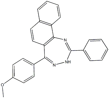 methyl 4-(2-phenyl-3H-naphtho[1,2-e][1,2,4]triazepin-5-yl)phenyl ether Struktur