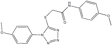 N-(4-methoxyphenyl)-2-{[1-(4-methoxyphenyl)-1H-tetraazol-5-yl]sulfanyl}acetamide Struktur