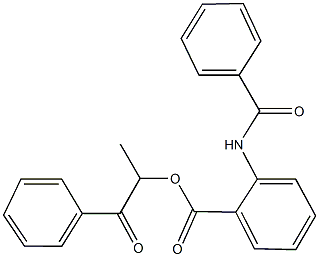 1-methyl-2-oxo-2-phenylethyl 2-(benzoylamino)benzoate Struktur