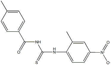 N-{4-nitro-2-methylphenyl}-N'-(4-methylbenzoyl)thiourea Struktur