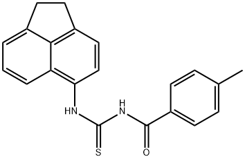 N-(1,2-dihydroacenaphthylen-5-yl)-N'-(4-methylbenzoyl)thiourea Struktur