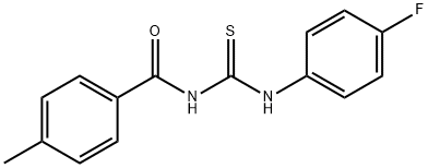 N-(4-fluorophenyl)-N'-(4-methylbenzoyl)thiourea Struktur