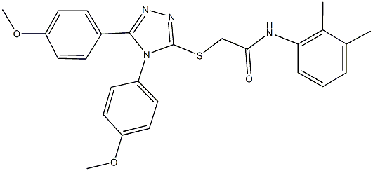 2-{[4,5-bis(4-methoxyphenyl)-4H-1,2,4-triazol-3-yl]sulfanyl}-N-(2,3-dimethylphenyl)acetamide Struktur