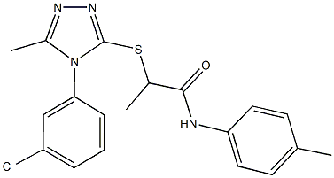 2-{[4-(3-chlorophenyl)-5-methyl-4H-1,2,4-triazol-3-yl]sulfanyl}-N-(4-methylphenyl)propanamide Struktur