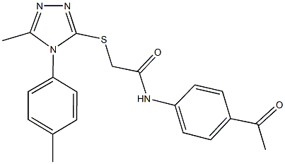 N-(4-acetylphenyl)-2-{[5-methyl-4-(4-methylphenyl)-4H-1,2,4-triazol-3-yl]sulfanyl}acetamide Struktur