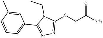 2-{[4-ethyl-5-(3-methylphenyl)-4H-1,2,4-triazol-3-yl]sulfanyl}acetamide Struktur