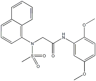 N-(2,5-dimethoxyphenyl)-2-[(methylsulfonyl)(1-naphthyl)amino]acetamide Struktur