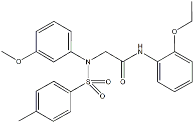 N-(2-ethoxyphenyl)-2-{3-methoxy[(4-methylphenyl)sulfonyl]anilino}acetamide Struktur