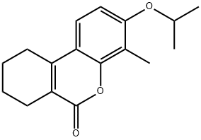 3-isopropoxy-4-methyl-7,8,9,10-tetrahydro-6H-benzo[c]chromen-6-one Struktur