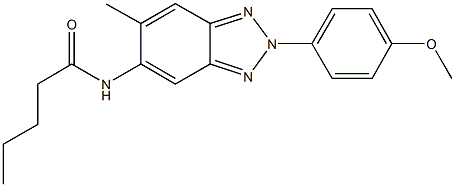 N-[2-(4-methoxyphenyl)-6-methyl-2H-1,2,3-benzotriazol-5-yl]pentanamide Struktur