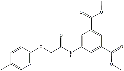 dimethyl 5-{[(4-methylphenoxy)acetyl]amino}isophthalate Struktur