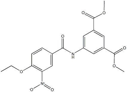 dimethyl 5-({4-ethoxy-3-nitrobenzoyl}amino)isophthalate Struktur