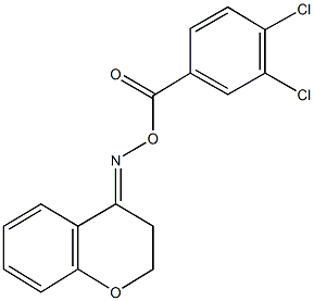 2,3-dihydro-4H-chromen-4-one O-(3,4-dichlorobenzoyl)oxime Struktur