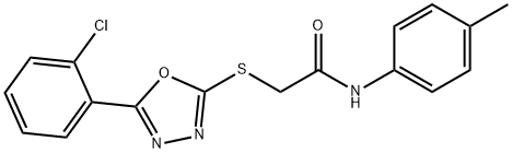 2-{[5-(2-chlorophenyl)-1,3,4-oxadiazol-2-yl]sulfanyl}-N-(4-methylphenyl)acetamide Struktur