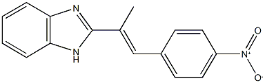 2-(2-{4-nitrophenyl}-1-methylvinyl)-1H-benzimidazole Struktur