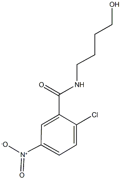 2-chloro-N-(4-hydroxybutyl)-5-nitrobenzamide Struktur