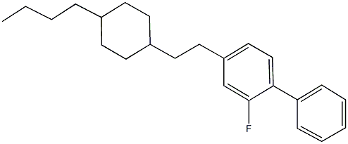 4-[2-(4-butylcyclohexyl)ethyl]-2-fluoro-1,1'-biphenyl Struktur