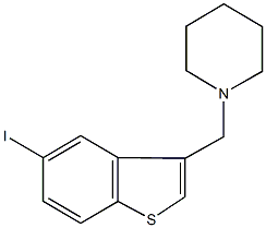 1-[(5-iodo-1-benzothien-3-yl)methyl]piperidine Struktur