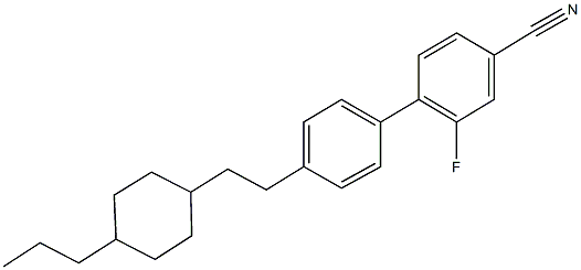 2-fluoro-4'-[2-(4-propylcyclohexyl)ethyl][1,1'-biphenyl]-4-carbonitrile Struktur