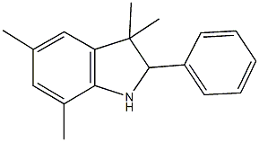 3,3,5,7-tetramethyl-2-phenylindoline Struktur