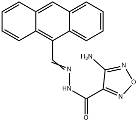 4-amino-N'-(9-anthrylmethylene)-1,2,5-oxadiazole-3-carbohydrazide Struktur