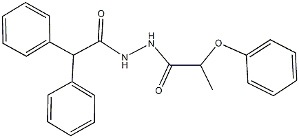 N'-(2-phenoxypropanoyl)-2,2-diphenylacetohydrazide Struktur