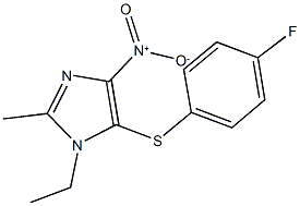 1-ethyl-5-[(4-fluorophenyl)sulfanyl]-4-nitro-2-methyl-1H-imidazole Struktur